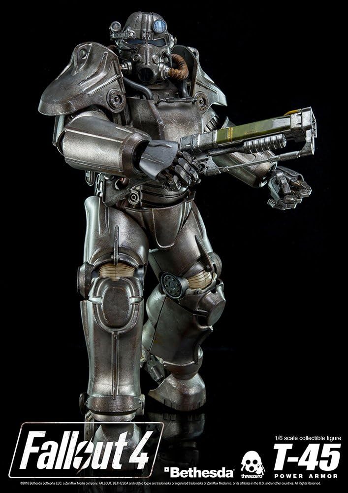 Fallout 4 T 45 Power Armor 1 6 Scale Abs Pvc Pom Action Figure Amazon Co Uk Home Kitchen
