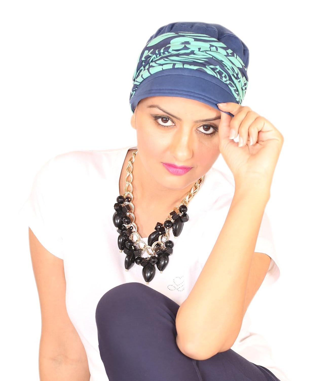 chemo tropical green cap ( buy 1 get 1 sleep cap free )