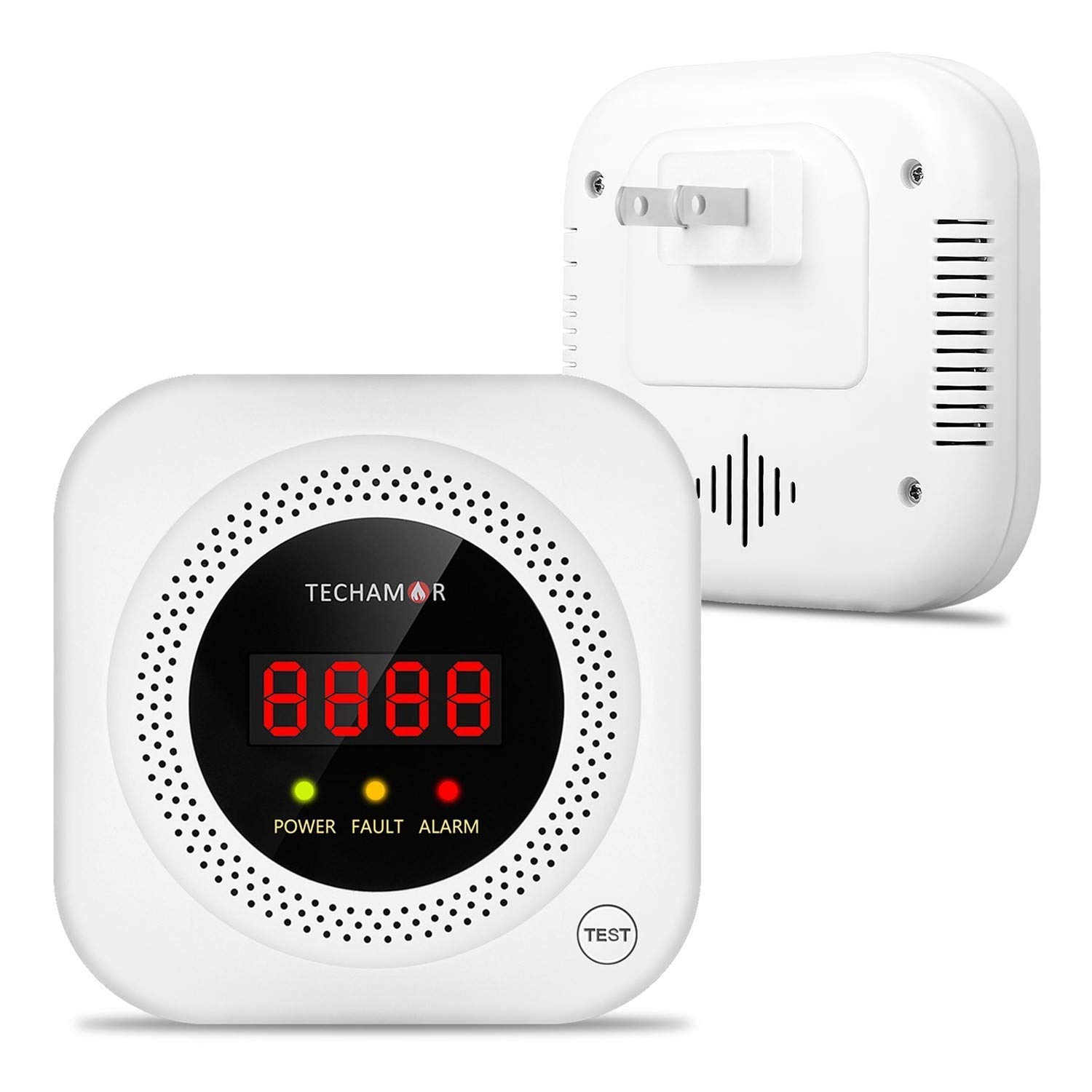 Techamor Y302 Natural Gas Detector and Propane Alarm, Gas Leak Detector, Natural Gas Sniffer, Propane Detector, Tester and Monitor for LNG, LPG, Methane with Voice Warning and Digital Display