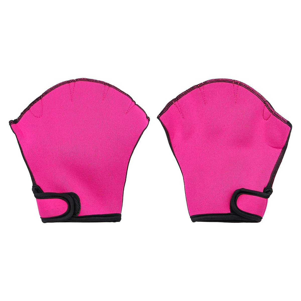Hsthe Sea 1 Pair Swimming Fins Gloves Water Resistance Training Paddling Diving Hand Equipment Men and Women Fitness Surfing Sports Fins Swimmers Elastic Duck Fins Gloves with Adjustable Wrist Strap