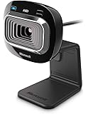 Microsoft LifeCam HD-3000 Webcam - Black (T3H-00011), 720p HD 16:9 Video Chat, Skype Certified