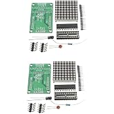 HiLetgo 2pcs MAX7219 8 * 8 Dot Matrix Module DIY Kit MAX7219 8x8 Common Cathode LED Dot Matrix DIY MCU Control Display Module 5V for Arduino
