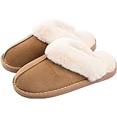 Womens Slippers Soft Plush Warm House Shoes Anti-Slip Fluffy Fur Indoor/Outdoor Slippers