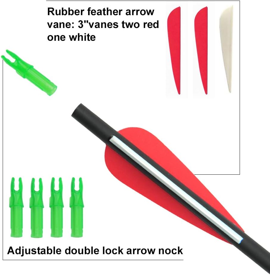 ANTSIR 30Inch Archery Carbon Arrow for Adult, Practice Hunting Arrow with Field Point-Adjustable Nock for Compound and Recurve Bow(Pack of 12) : Sports & Outdoors