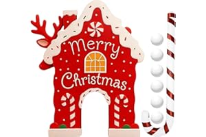 Kit de jeu de golf de Noël avec club de canne à sucre d'orge et 5 balles Jeu familial d'intérieur pour tous les groupes d'âge