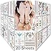 Lady Up Mix Style 20 sheet 150+ designs Body art Temporary Tattoos paper,Premium Metallic Flash Gold Silver and Multi-Colored Waterproof Tattoo for women kids or men 21X15cm/p