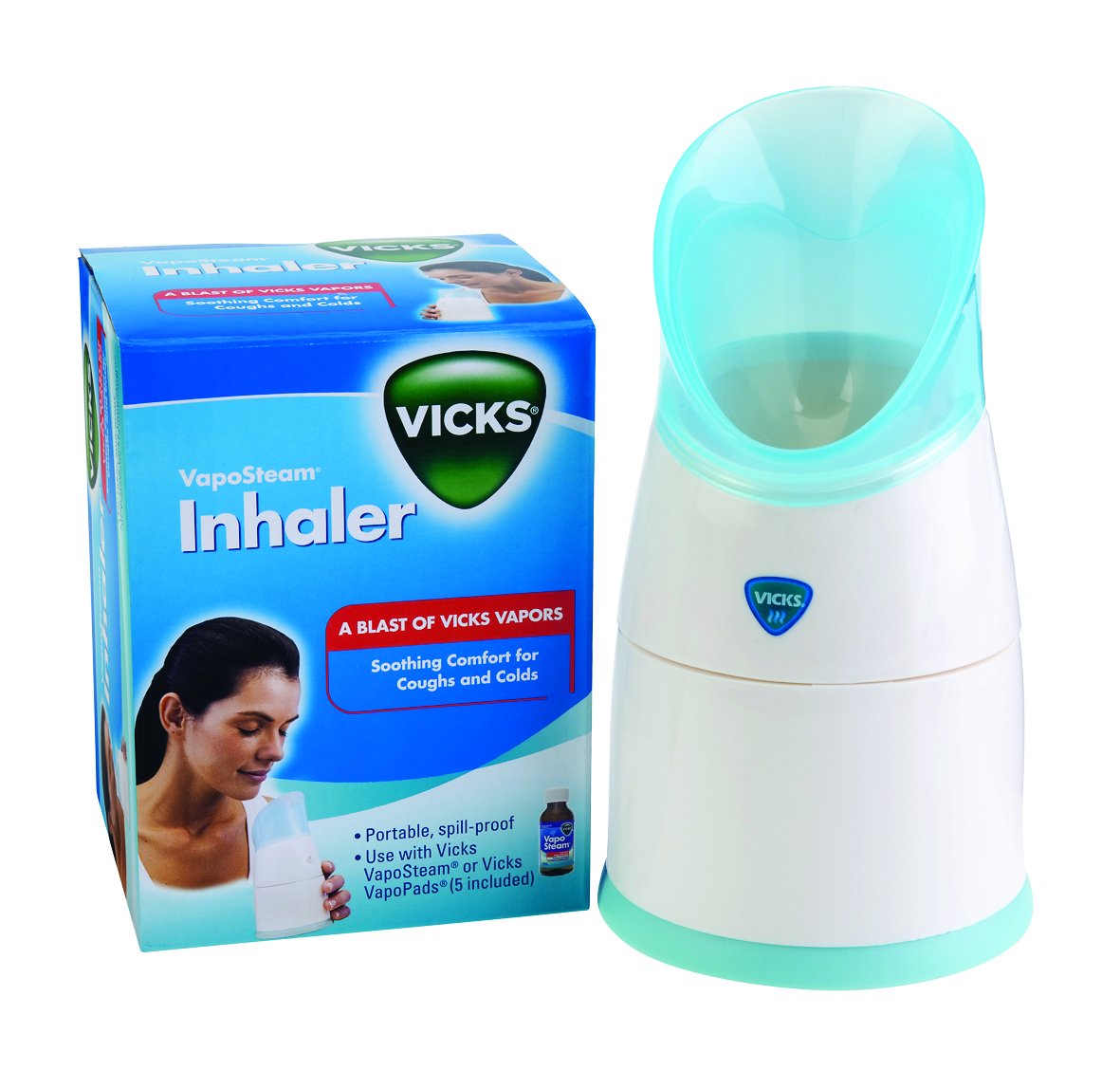 Vicks Vapor Portable Steam Therapy Sinus Nasal Congestion Cold Allergy