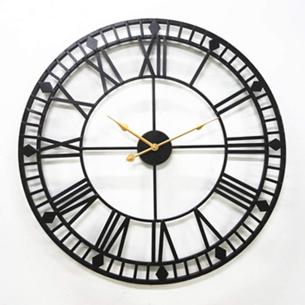 YCEOT Reloj de Pared de Metal de Gran tamaño de 80 cm Diseño Moderno