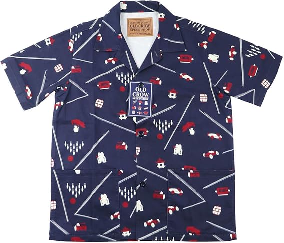 Amazon オールドクロウ オープンカラー 総柄シャツ 開襟シャツ 半袖 メンズ Old Crow 1933 S S Shirts Gladhand グラッドハンド Gangsterville ギャングスタービル Weirdo ウィアード M Ivory Tシャツ カットソー 通販