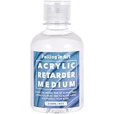 Falling in Art 8 Oz Acrylic Paint Retarder Medium, Slow Drying Medium | for Acrylic Paint, Professional Acrylic Fluid Mediums