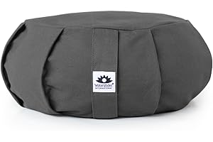 Waterglider International Zafu Meditation Cushion - Eclipse line - Removable Cover and Buckwheat Fill
