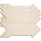 4 Pcs Wooden Arrow Shape Cutouts Unfinished Arrow Wood Sign Blank Arrow Hanging Wooden Plaque Large Wood Arrow Slice for DIY Craft Halloween Christmas Signboard Decoration Ornament,15.7 x 5.9 Inch