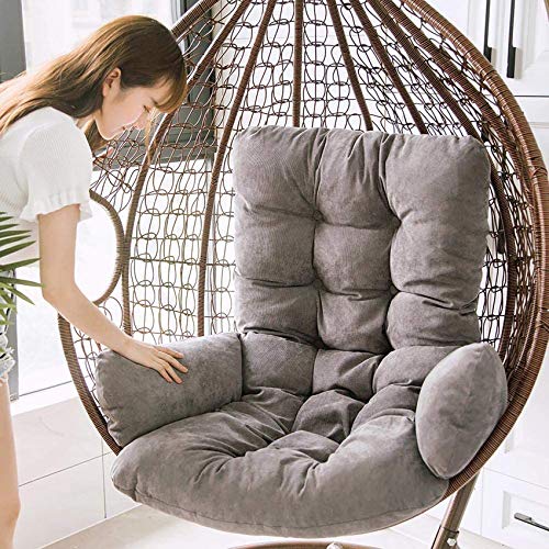 HUHUA Wicker Rattan Patio-Schaukelstuhlkissen, Outdoor Hängesessel Schaukel Sitzkissen, Dickes Nest Hängesessel… – Bild 6