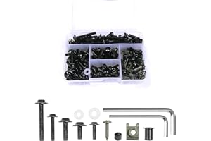 SEPPDMV Motorcycle Full Sets Fairing Bolts Kits Universal Fairing Bolt Kits Fasteners Fit S1000RR GSXR600 750 1000 GSX1300R CBR600RR CBR1100RR YZF R3 R6 R1 NINJA 400 650 ZX-4R ZX-6R ZX-10R ZX-14(Black)