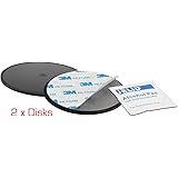 AccessoryBasics Lots off 2 Pack of 3.15" (80mm) Adhesive Mounting Disk for Boat Car Dashboard GPS (Compatible with Garmin Nuvi Magellan GPS & iphone Smartphone Mount)