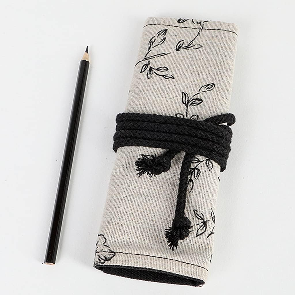 Ouceanwin Canvas Pencil Wrap, 72 Holes Canvas Pen Roll Up Holder - Image 5