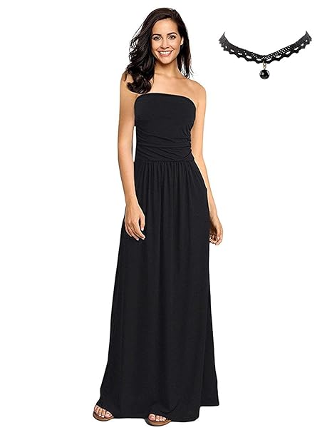 BUOYDM Donna Vestiti Eleganti da Sera Lunghi Vestito a Tubino Maxi ...