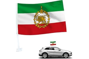 Car Iran Flag, Small Historic Iranian Flag Car Window Flags, Vehicle 30x45cm Former Lion Sun Banner Persian Iranian Flags, Vi