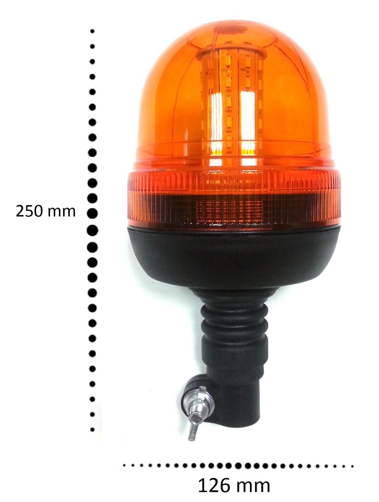 1224V RECOVERY STROBE AMBER LED LIGHT ORANGE BREAKDOWN DIN POLE