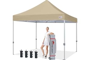 MASTERCANOPY Pop Up Canopy Tent Commercial Grade 10x10 Instant Shelter (Beige)