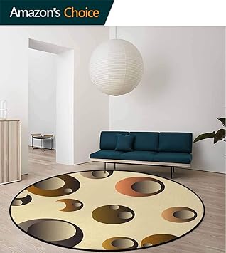Amazon Com Despkon Home Retro Round Rugs For Bedroom Funky