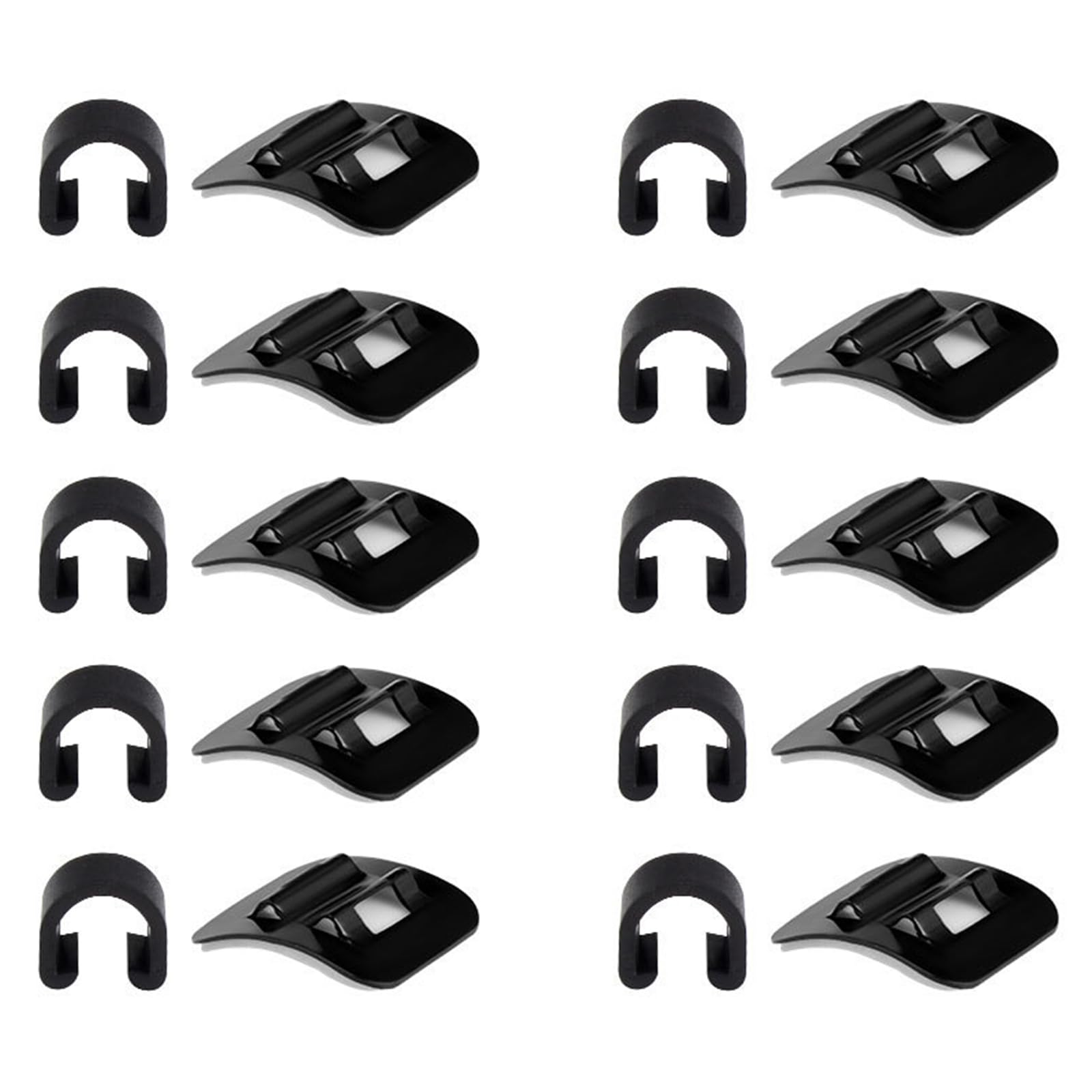 Bike Frame C Clips, Bike Brake Cable Tube Clips, Bicycle Frame C Buckle, Cable Housing Hose Guide Clamps, Cycling Gear Hose Clamps, Sticky Accessory for Brake Derailleur Shift Cables, 10 Pack