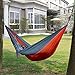Unigear Travel Camping Hammock Portable Parachute Nylon Fabric for Hiking, Boating, Sleeping, Backpacking, Climbing (Orange/Grey, 275cm × 140cm)