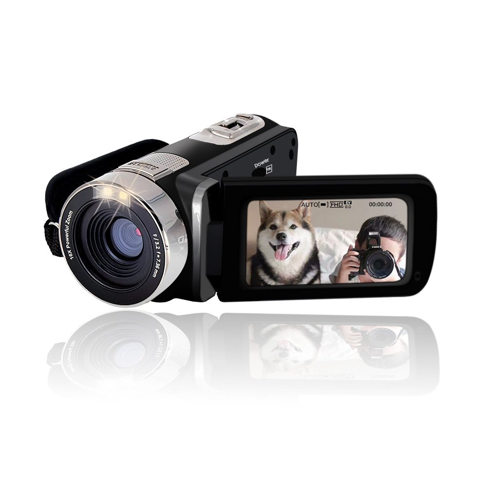 SEREE Camera Comcorder Full HD 1080p 16X Digital Zoom 2.7