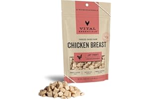 Vital Essentials Freeze Dried Raw Single Ingredient Cat Treats, Chicken Breast, 2.1 oz