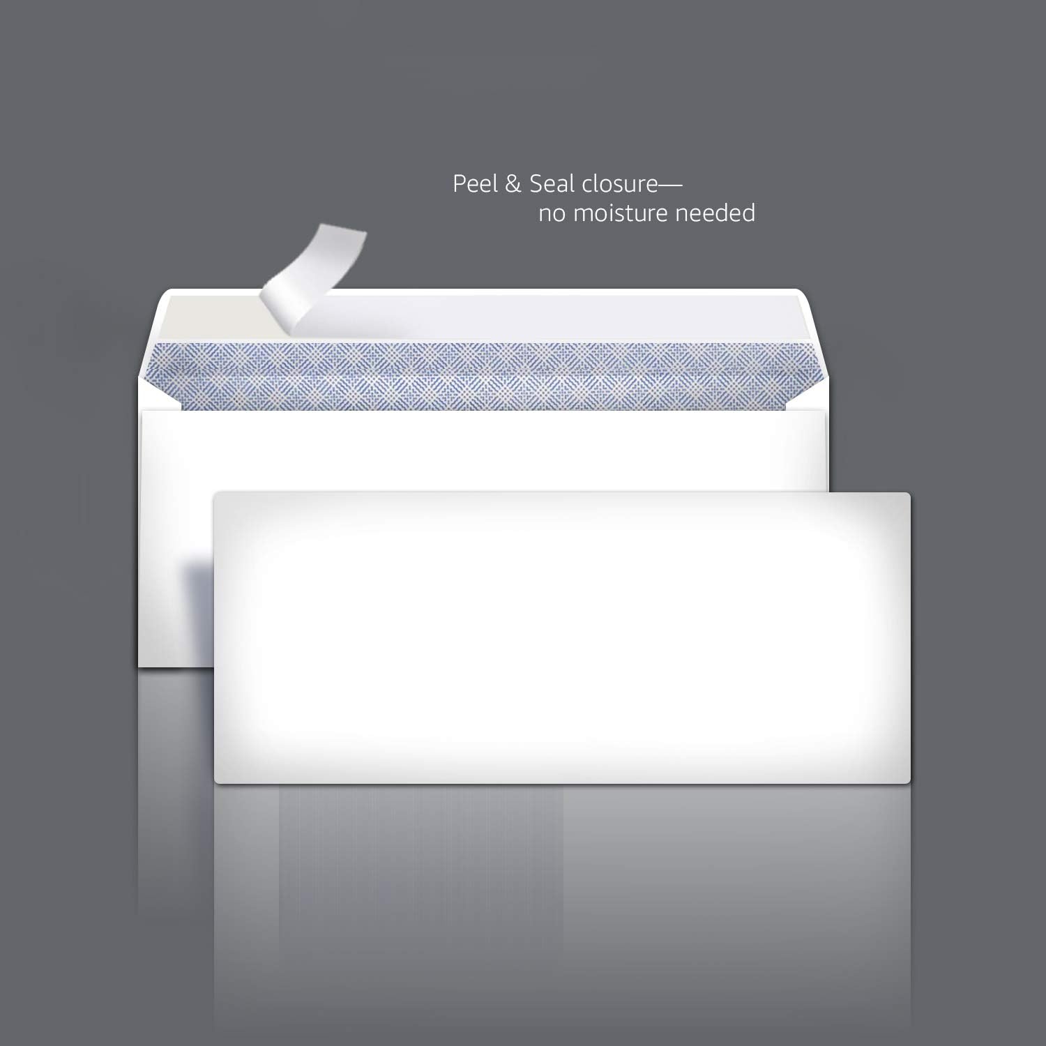Basics #10 Security-Tinted Envelopes with Peel & Seal, White, 500-Pack - AMZP5 : Office Products