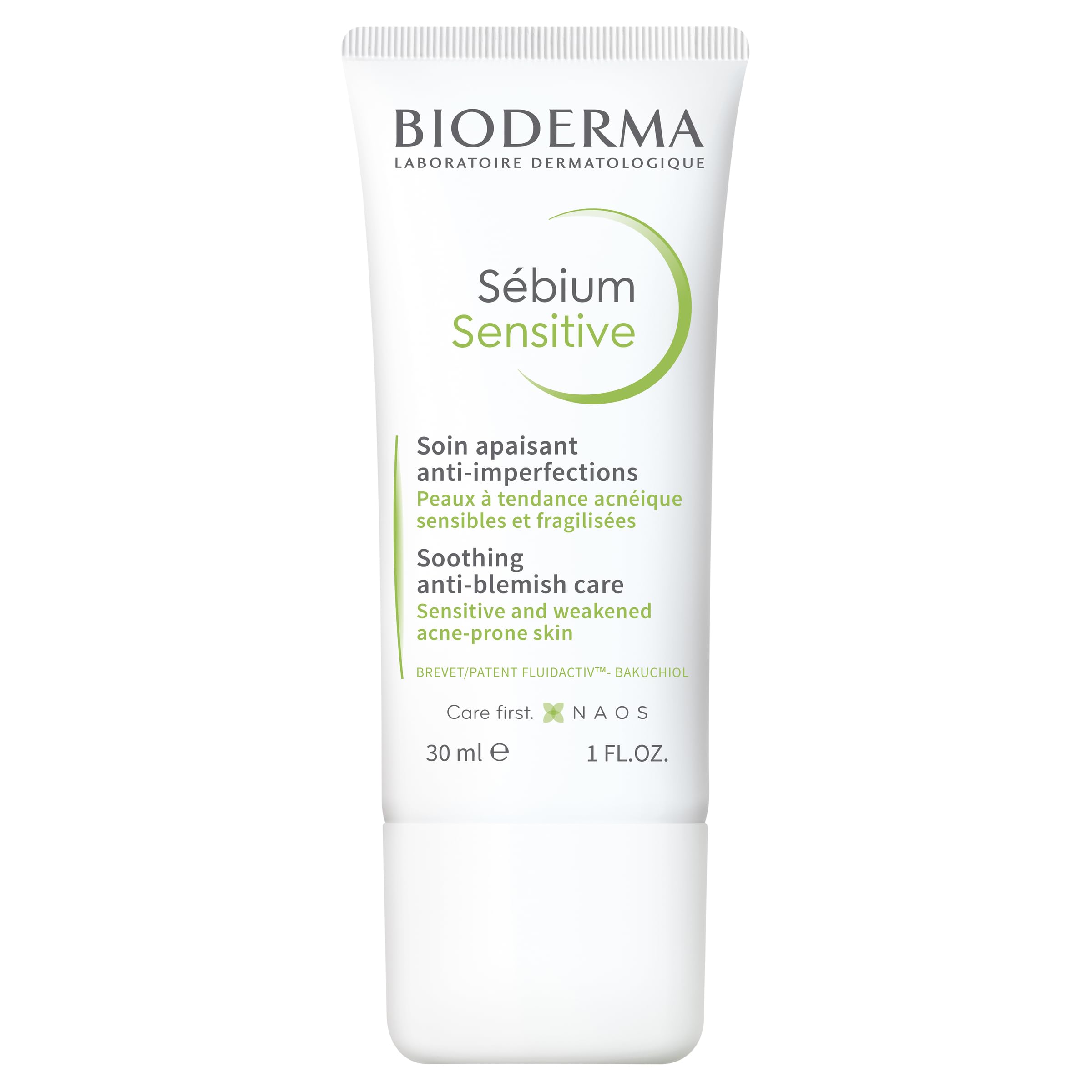 Bioderma Sébium Sensitive - Soothing Moisturiser for Acne Prone Skin, Face Cream Rhydrates Skin, Eliminates Spots & Reduces Redness, 30ml