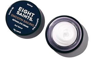 Eight Saints Retinol Eye Cream, Natural & Organic, For Smoothing Fine Lines and Wrinkles and Improve Skin Tone, 0.5 Ounces