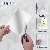 Abeillo 8Pcs 4.5"x6" Self Adhesive HD Acrylic Mirror Sheets Flexible Stickers view 2