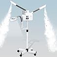 Saicool Professional 3 in 1 Facial Steamer, Stand on Wheels with 5X LED Magnifying Lamp, Use at Home or Salon SPA Esthetician with hot and Cold Nozzle for Skin Deep Clean