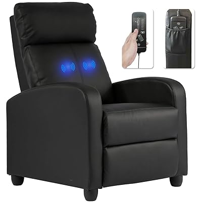 Recliner Massage Sofa Chair for Living Room with PU Leather Seat