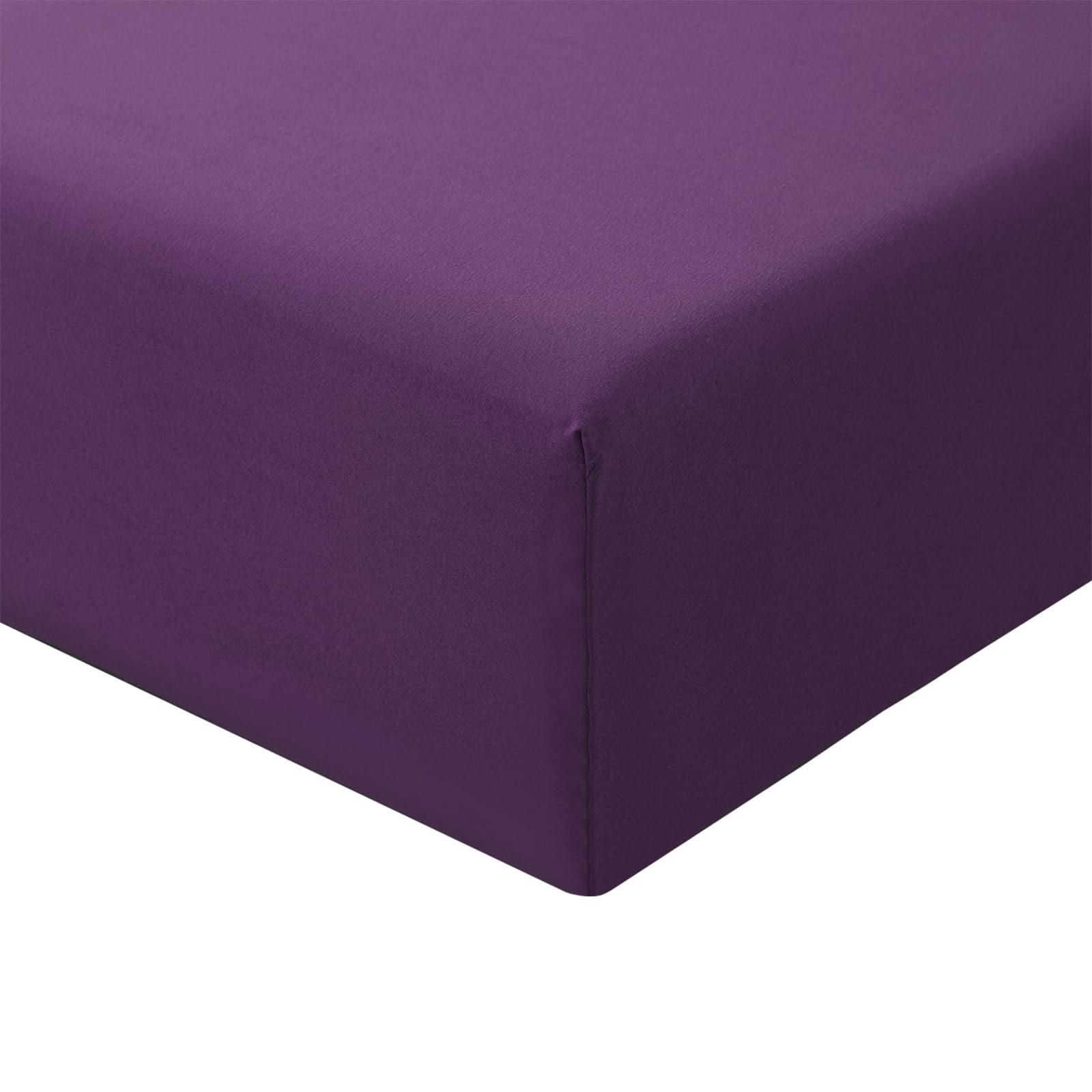 RUIKASI Superking Fitted Sheet Deep - Purple Bottom Sheet for Super Kingsize Bed with 40cm 16 Inches Extra Deep Sided Pocket, Soft Microfiber Bedsheet Ultra Deep Fit with Mattress