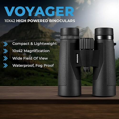 Wingspan Optics Voyager 10X42 High Powered Binoculars for Bird