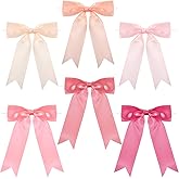 Canlierr Valentine's Day Tie Bows Pastel Satin Ribbon Bows with Twist Tie Craft for Valentine's Gift Wrapping Wedding Birthday
