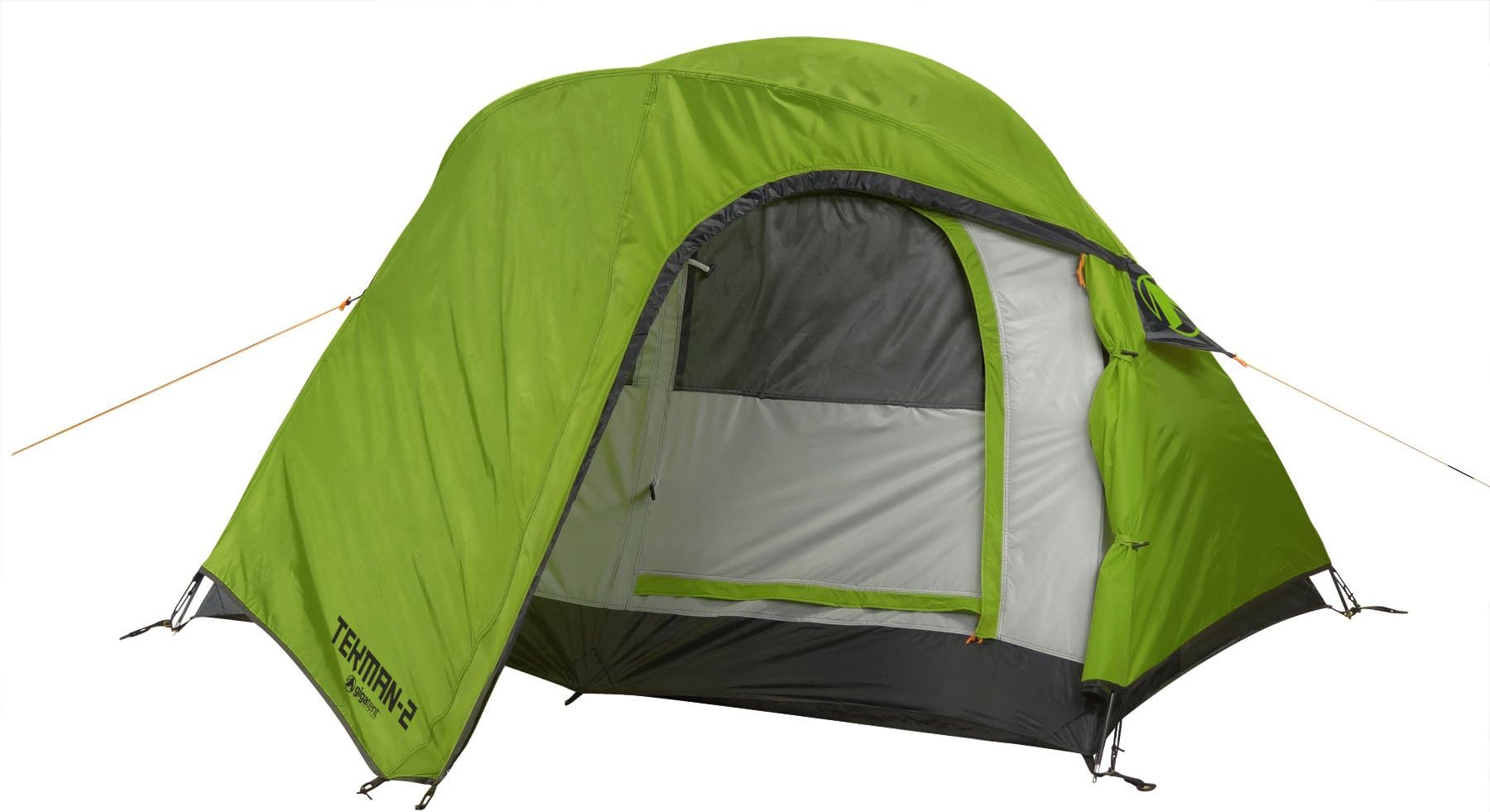 GigaTent TEKMAN 2 7 X 5 2 Person 3 Season Dome Backpacking Tent Oversized Fly with Gear Vestibule,Green,MT 011