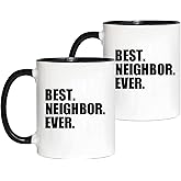 Best Neighbor Ever Mugs Set Housewarming Welcome Gift for Neighbors Co-Workers Friends Novelty Moving Away Mugs Neighbor Birthday Christmas Gift Idea Coffee Cup 11 oz 2-pack