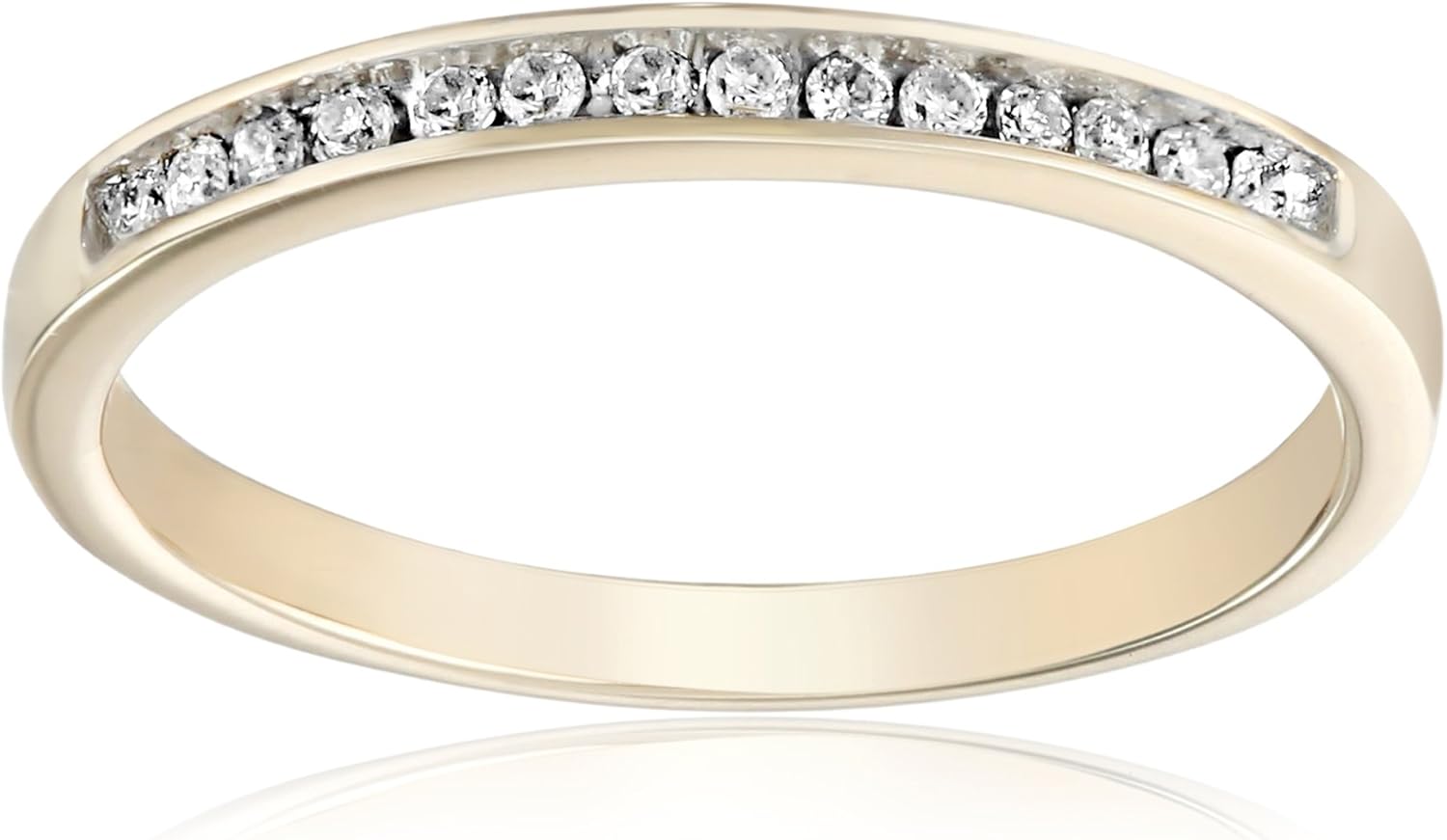 DGOLD 10KT Yellow Gold Round Diamond 