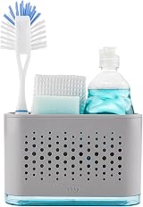 Minky Slimline Sink Tidy with Removable Drip Tray Light Grey UK Made view 1