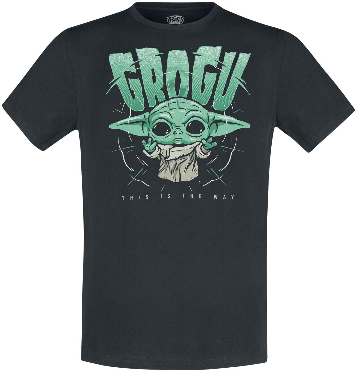 Funko Loose Tee: Star Wars: the Mandalorian: Grogu (the Child, Baby Yoda) - Extra Extra Large - (XXL) - T-Shirt - Clothes - Gift Idea - Short Sleeve Top for Adults Unisex Men and Women Fans