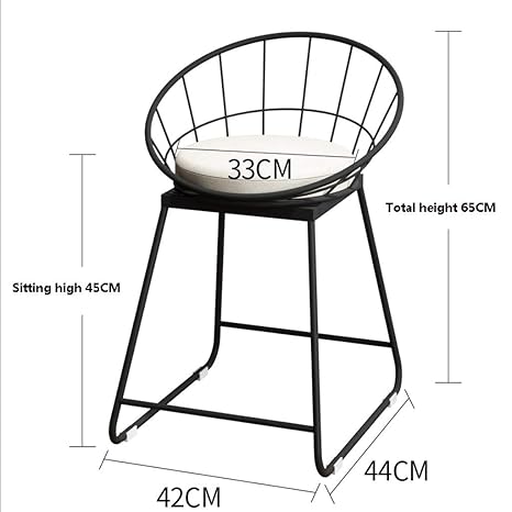 Amazon Com Yun Iron Bar Stool Retro High Stool With Back