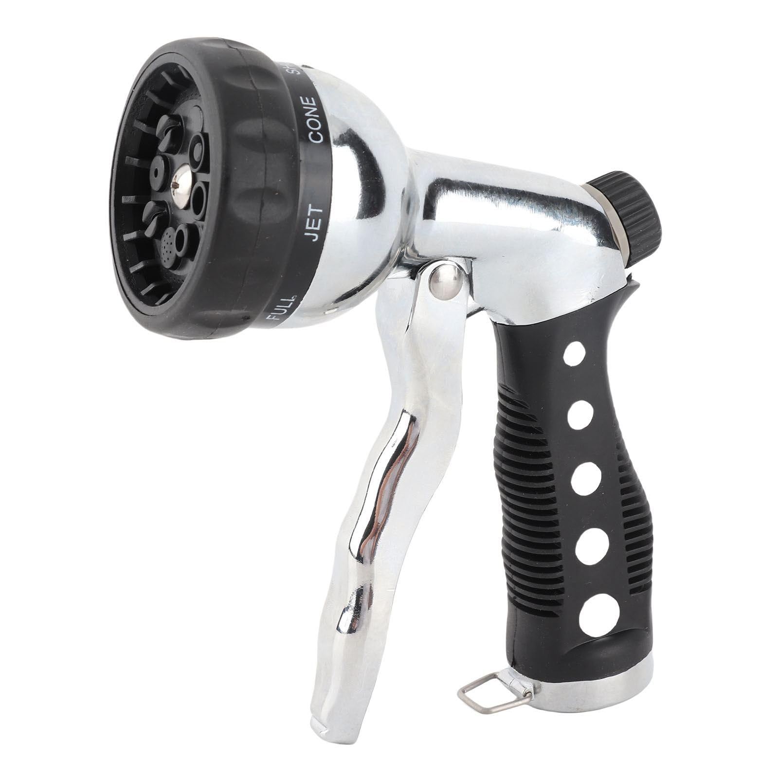 Fdit Garden Hose Nozzle Sprayer High Pressure Hose Nozzle Heavy Duty Metal High Pressure Water Gun 7 Adjustable Watering Patterns for Hand Watering Plants Lawn Car Washing Patio Dog