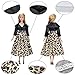 E-TING Handmade Fashion Doll Clothes Short Skirt Office Style Wears Dress for Girl Dolls (Black Jacket +Leopard Long Skirt)