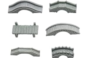 MDEOOSKY 6PCS Mini Stone Bridge Ornaments for Garden Outdoor Decor Porch Yard Potted Plants Micro Landscaping Tiny Home Kit Art Statues Ornament