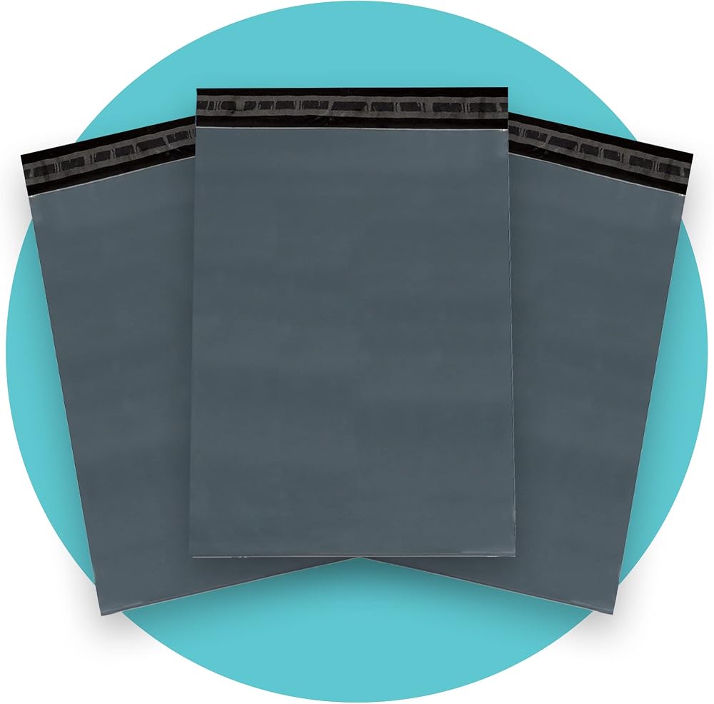 Triplast 12 x 16-Inch Plastic Mailing Bags Grey Pack of 100