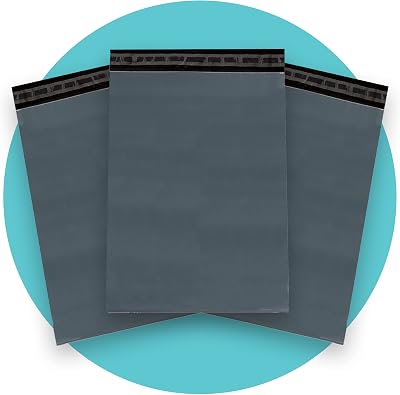 Triplast 12 x 16-Inch Plastic Mailing Bags Grey Pack of 100