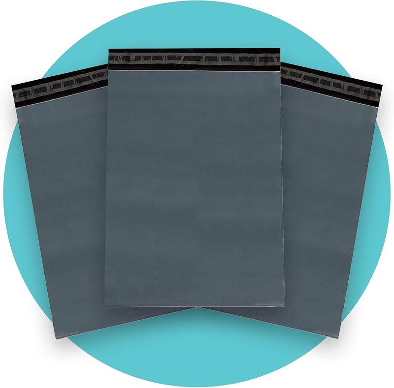 Triplast 12 x 16-Inch Plastic Mailing Bags Grey Pack of 100